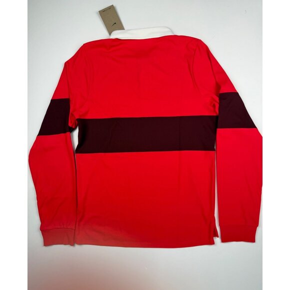 Size Small - Nike Court Advantage Slam Light Crimson Long Sleeve Polo - Picture 4 of 5